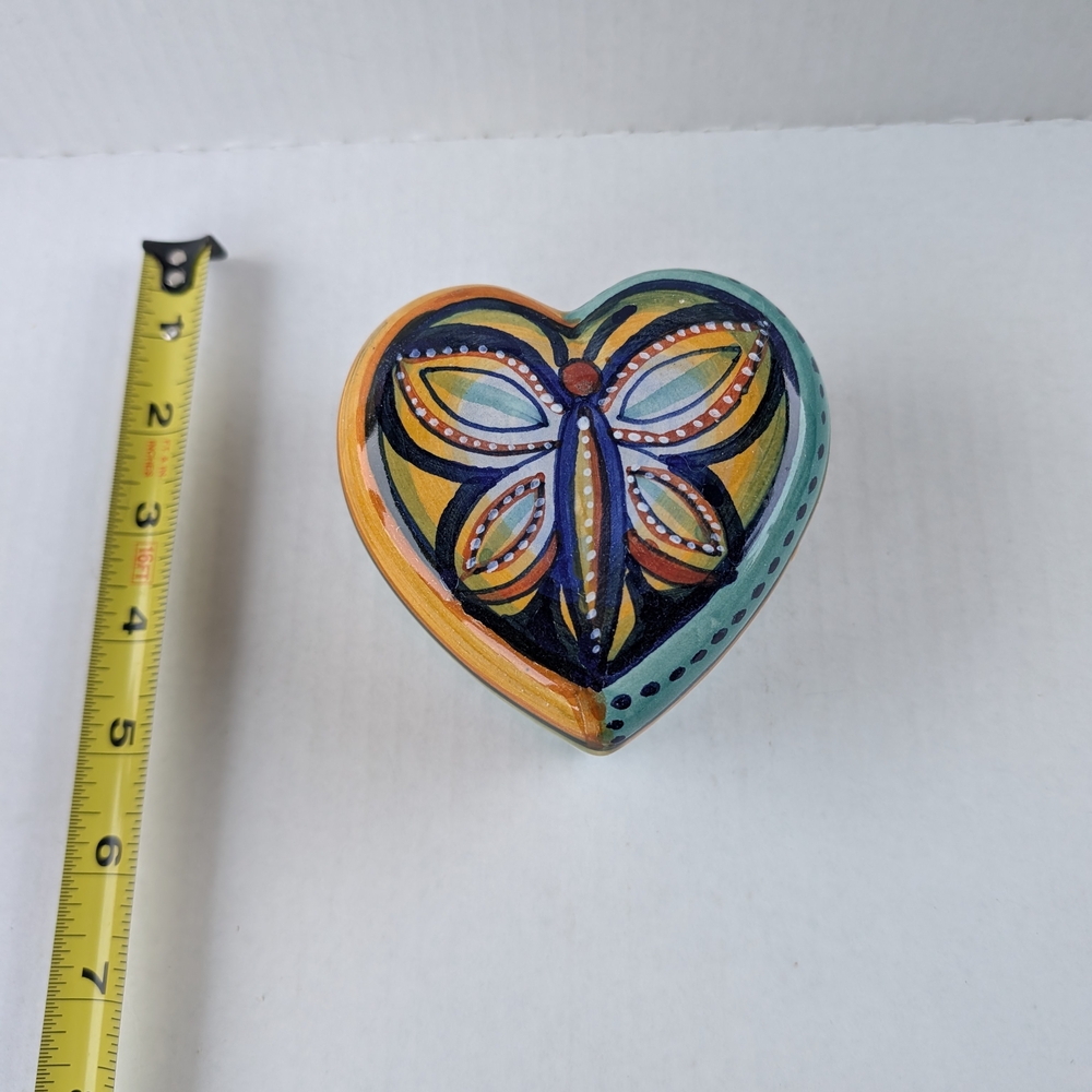 Colorful Heart-Shaped Trinket Box